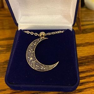 Iron & Ink Design Moon Necklace Inspired By The Lunar Chronicle’s Series-Silver